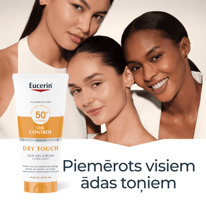 EUCERIN Sun Oil Control SPF 50+ ķermeņa gelkrēms 200 ml