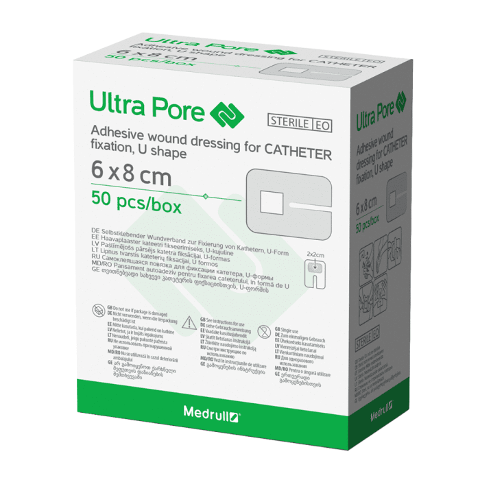 MEDRULL Ultra Pore katetra pašlīmējošs pārsējs 6x8cm N1