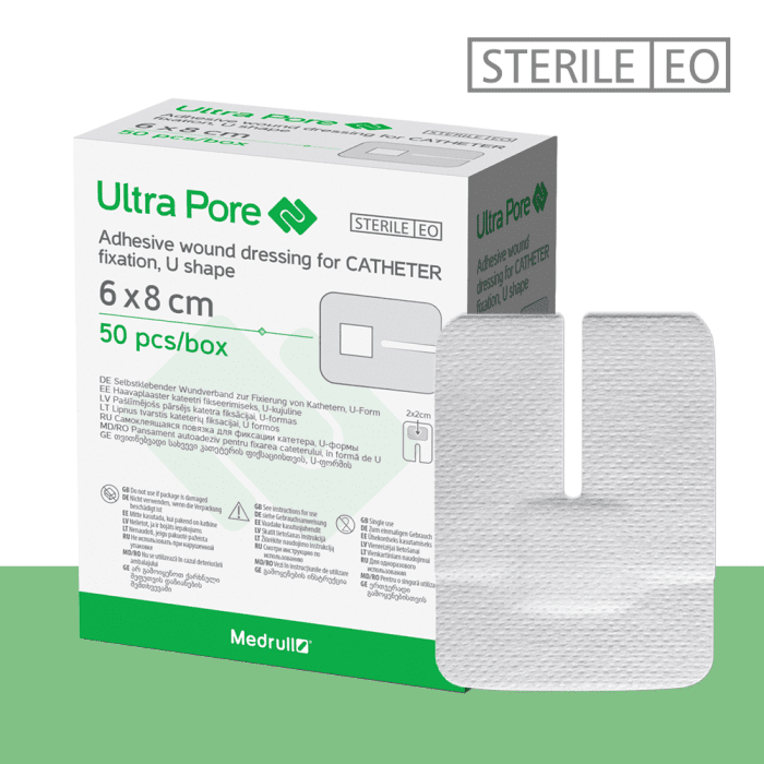 MEDRULL Ultra Pore katetra pašlīmējošs pārsējs 6x8cm N1