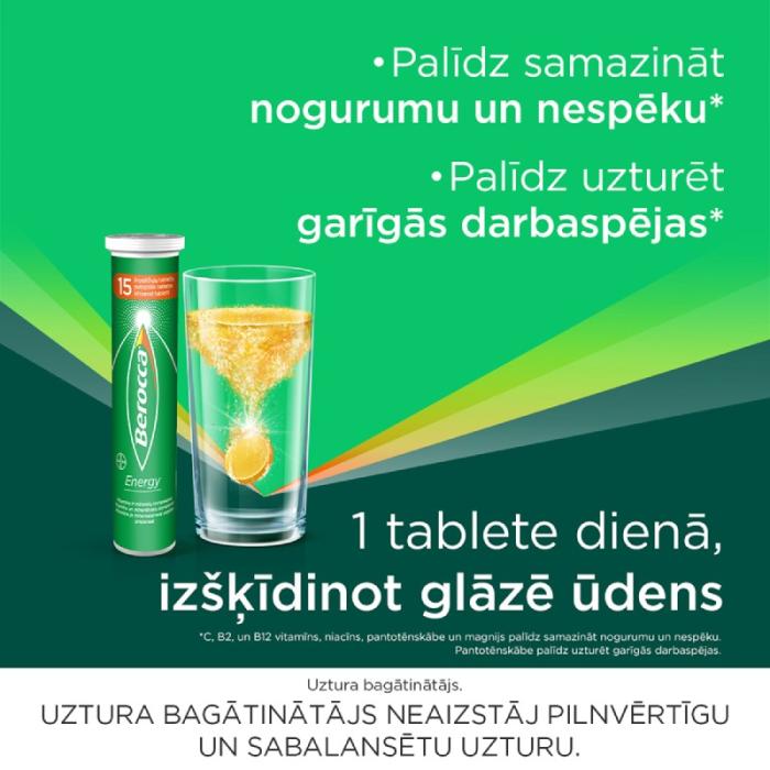 BEROCCA Energy putojošās tabletes N15