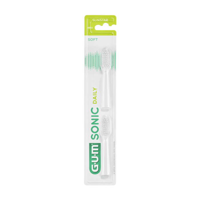 GUM Sonic DailyWhite zobu birstes uzgaļi N2