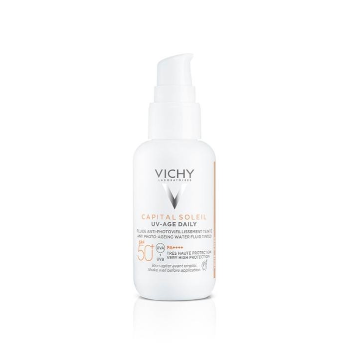 VICHY Capital Soleil SPF50+ sejas saules aizsargfluīds pret fotonovecošanos ar toni 40 ml