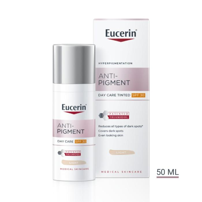Eucerin Anti-Pigment tonējošais sejas krēms ar SPF 30 tumšo plankumu mazināšanai, gaišs tonis, 50 ml