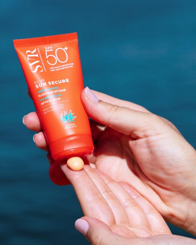 SVR Sun Secure Blur SPF50+ toni izlīdzinošs sejas aizsargkrēms 50 ml