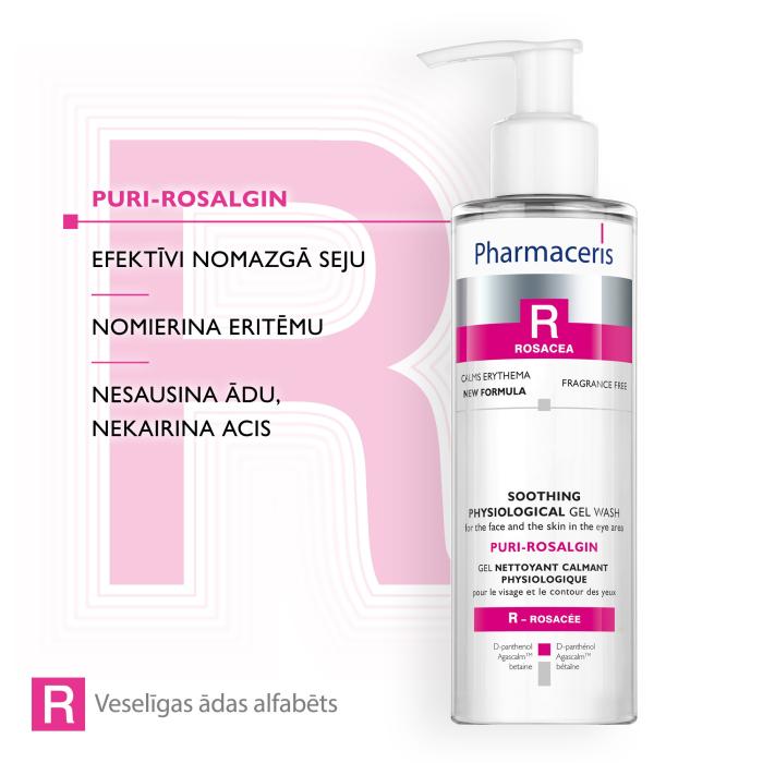 PHARMACERIS R Puri-Rosalgin sejas mazgāšanas gels 190 ml