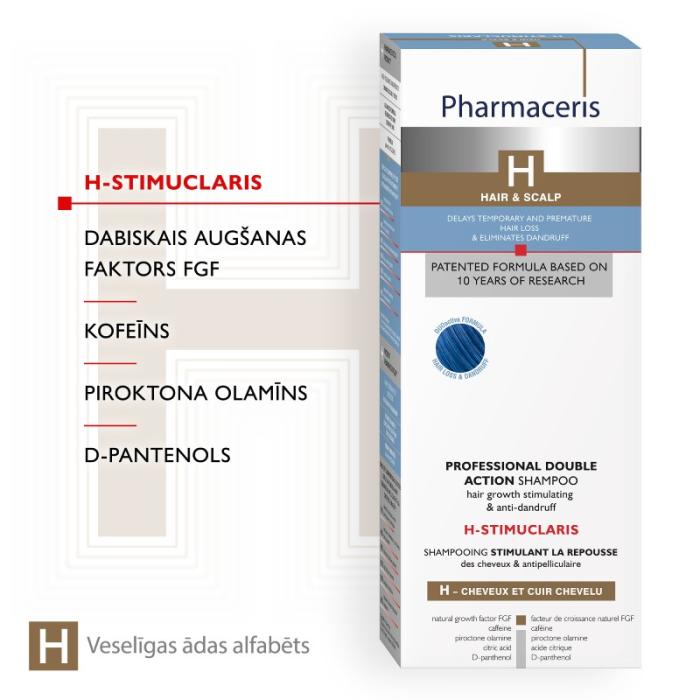 PHARMACERIS H-Stimuclaris pretblaugznu šampūns 250 ml