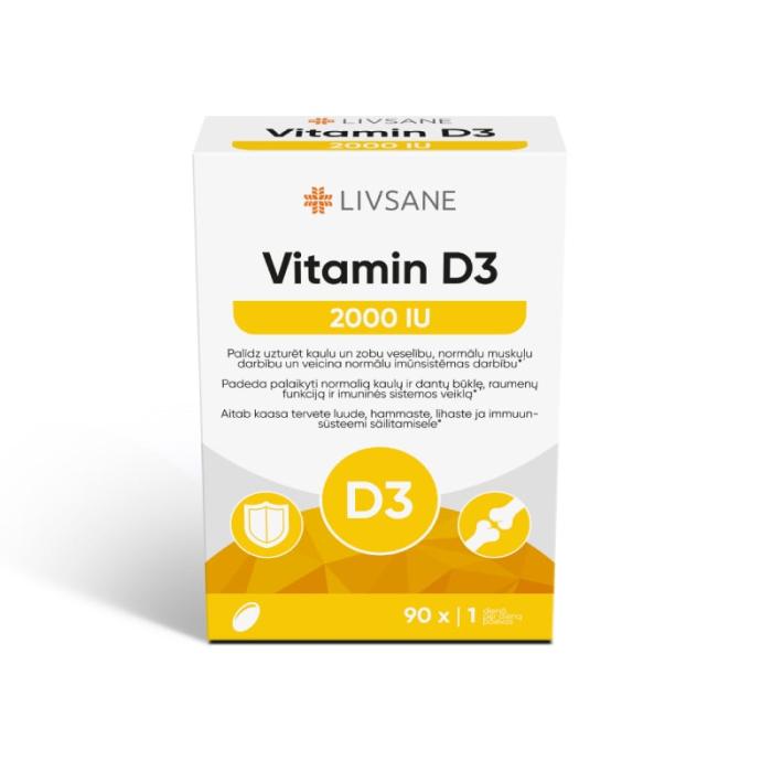LIVSANE D3 2000 SV kapsulas N90