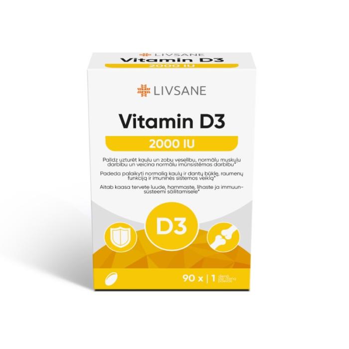 LIVSANE D3 2000 SV kapsulas N90