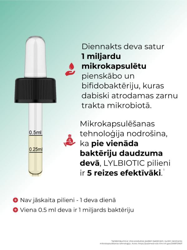 LYL BIOTIC Drops (20 devas), pilieni, 10 ml