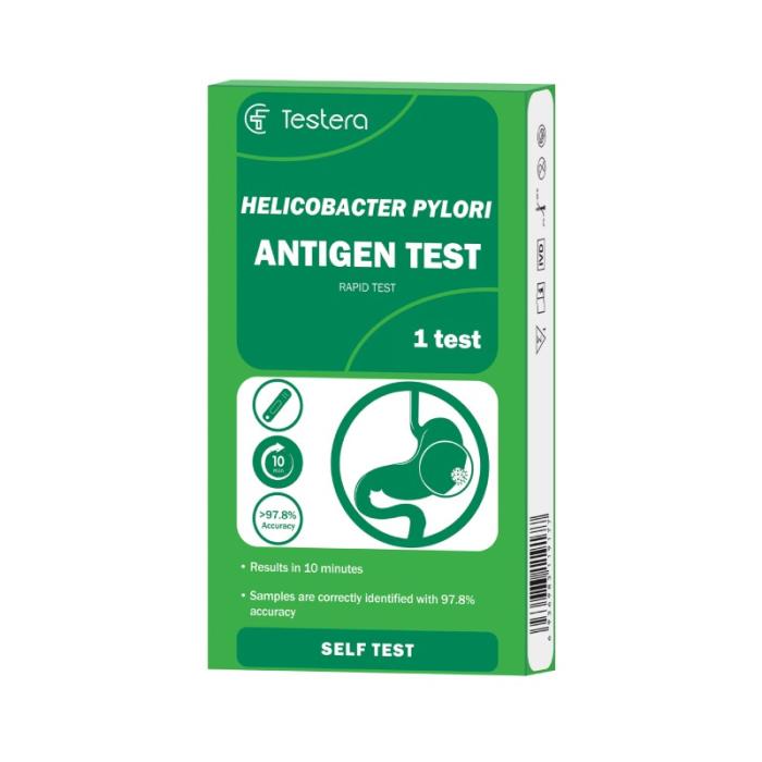 TESTERA Helicobacter Pylori antigēna noteikšanas tests N1