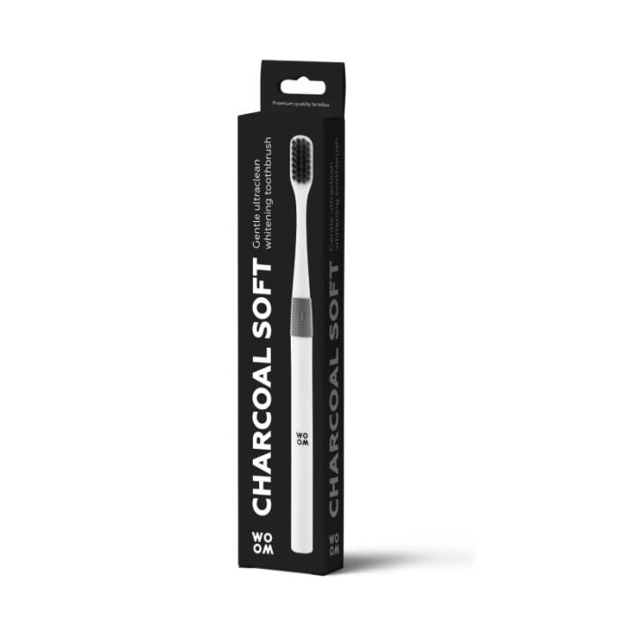 WOOM Charcoal Soft zobu birste