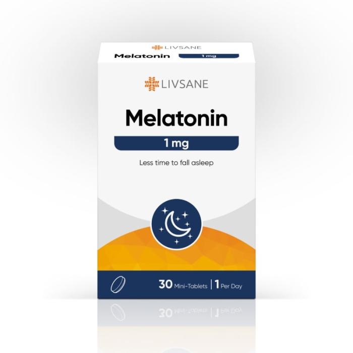 LIVSANE Melatonīns 1mg tabletes N30
