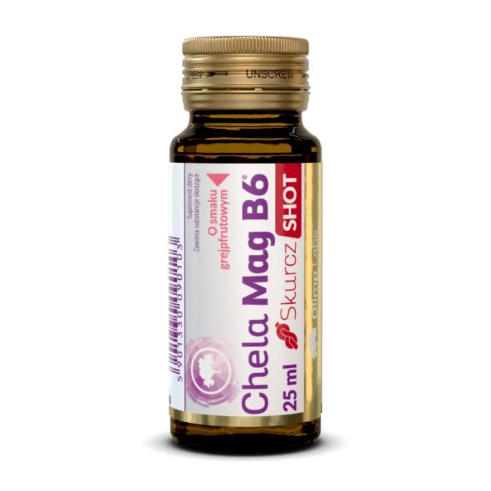 OLIMPLABS Chela-Mag B6 Cramp Shot šķidrums, greipfrūtu garša 25ml N9