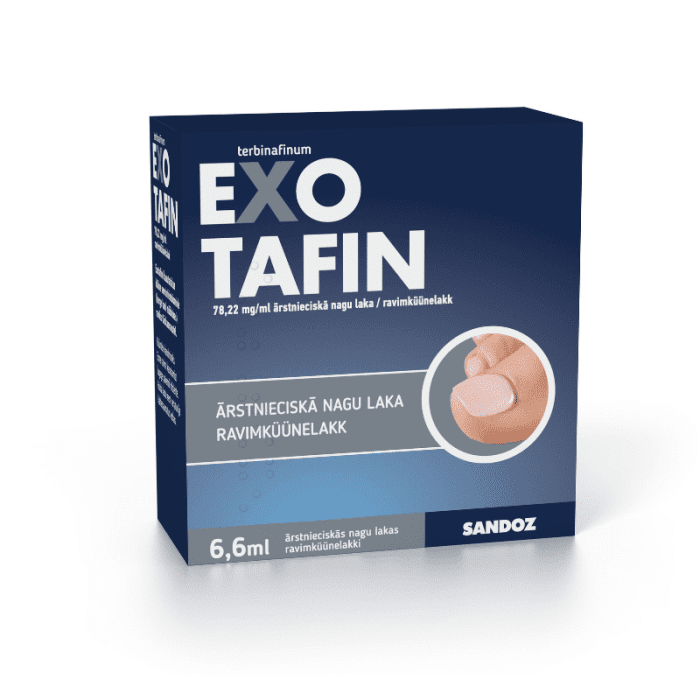 EXOTAFIN 78,22 mg/ml ārstnieciskā nagu laka 6,6ml