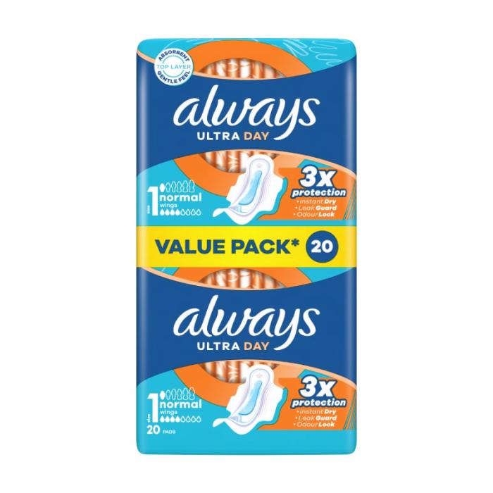 ALWAYS Ultra Normal Plus higiēniskās paketes N20