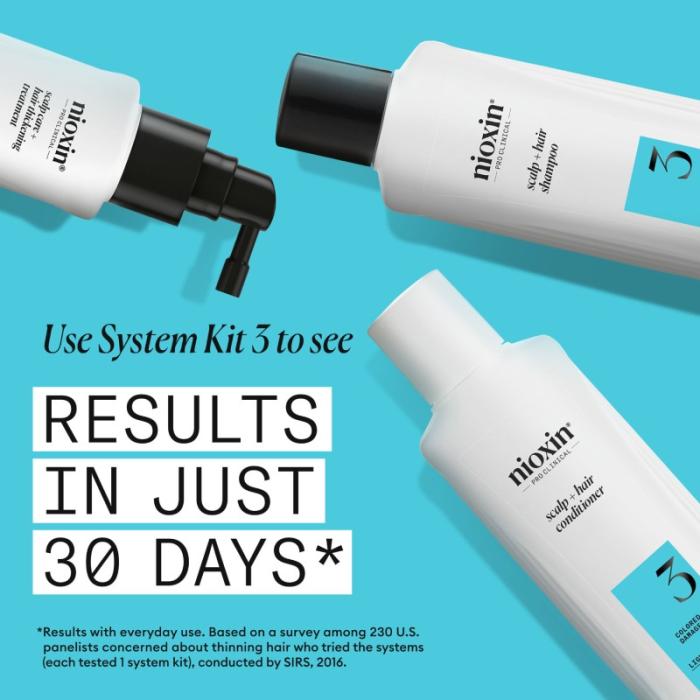 NIOXIN System 3 šampūns krāsotiem matiem ar vieglu tendenci kļūt plānākiem 300ml