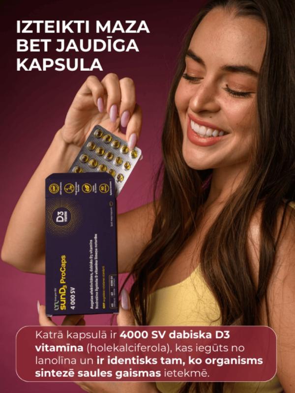 LYL sunD3 ProCaps 4000 SV, kapsulas, N60