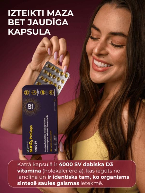 LYL sunD3 ProCaps 4000 SV, kapsulas, N60