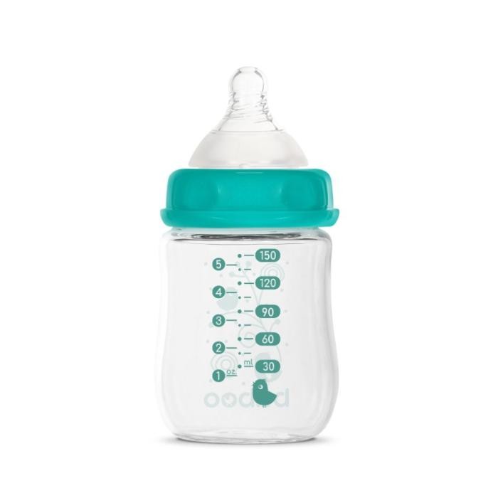 BABOO stikla pretkoliku barošanas pudelīte, plats kakliņš, 0+ mēneši 150 ml