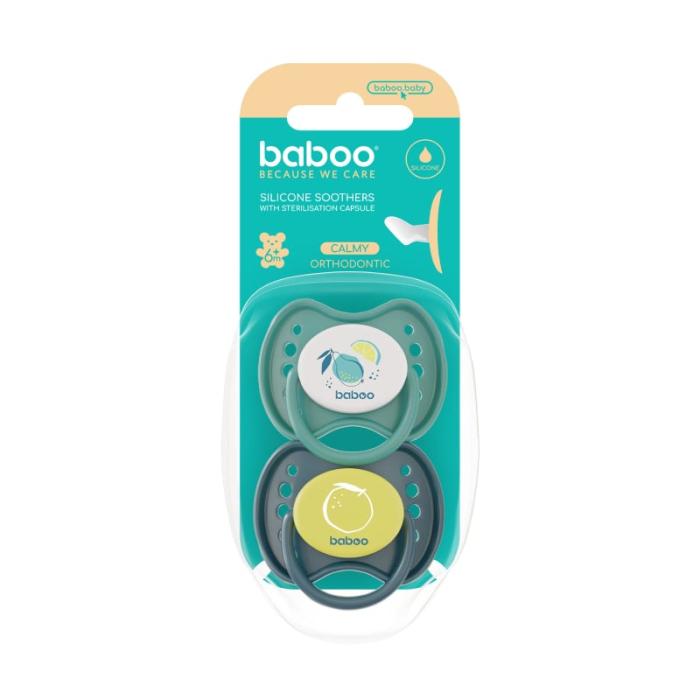 BABOO Calmy silikona ortodontiskais knupītis, Lagoon Fiesta, 6+ mēneši N2
