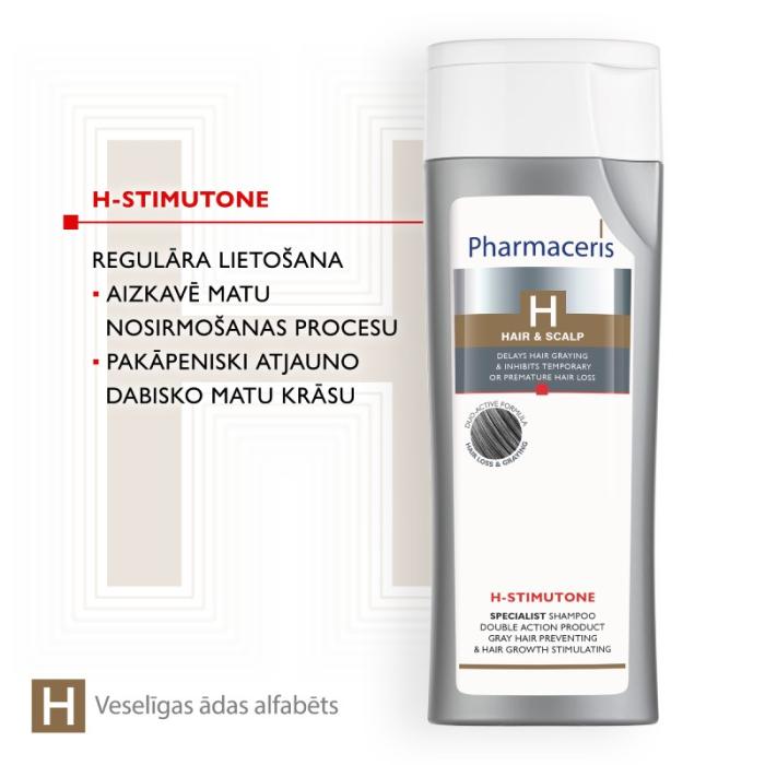 PHARMACERIS H-Stimutone šampūns sirmo matu novēršanai un matu augšanu stimulējošs 250ml