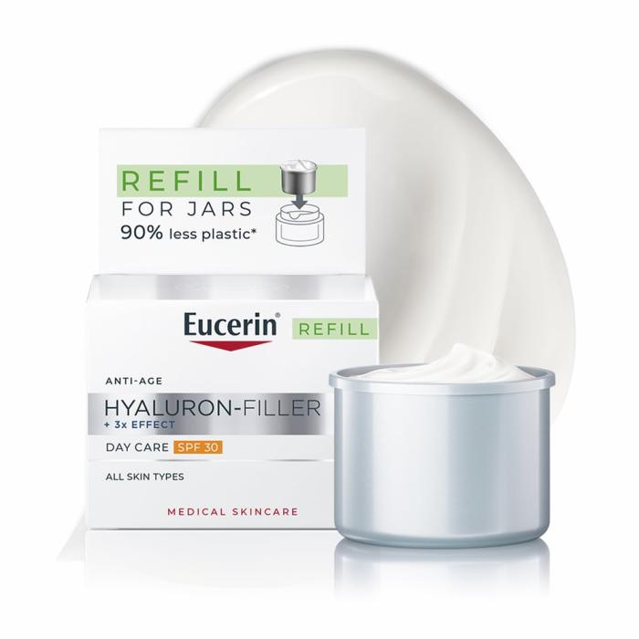 EUCERIN Hyaluron-Filler + 3x Effect SPF 30 dienas krēms uzpildes iepakojums (Refill) 50 ml