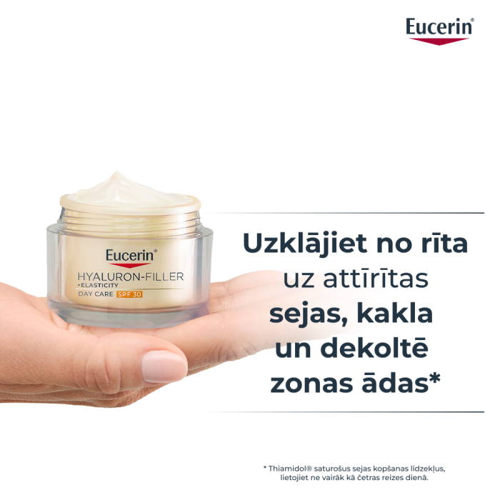 EUCERIN Hyaluron-Filler + Elasticity SPF30 dienas krēms uzpildes iepakojums (Refill) 50 ml