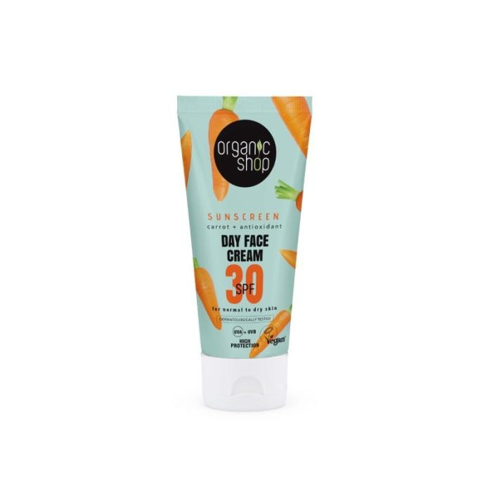 ORGANIC SHOP SPF30 dienas sejas krēms normālai un sausai ādai 50ml