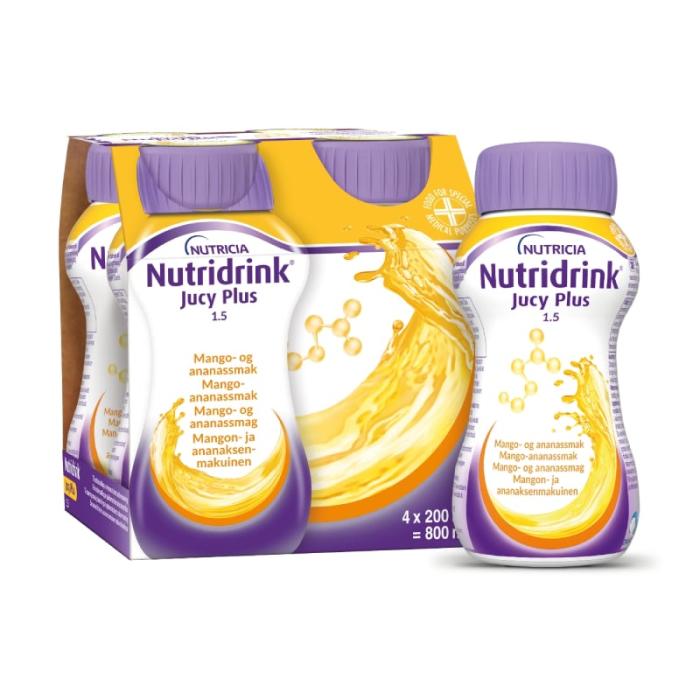 NUTRIDRINK Jucy Plus ar mango un ananasu garšu 200ml N4
