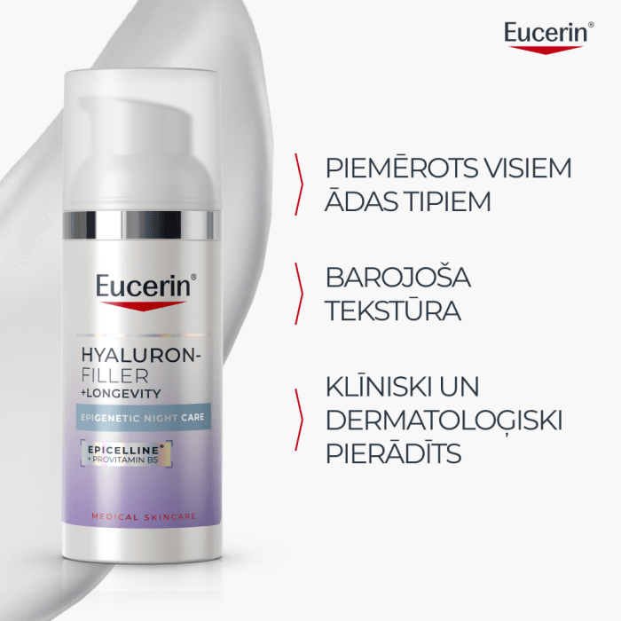 EUCERIN Hyaluron-Filler + Longevity Epigenetic nakts krēms 50 ml