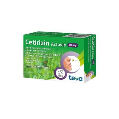 CETIRIZIN Actavis 10mg tabletes N10