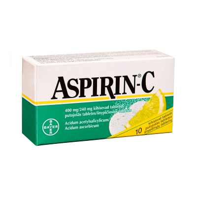 ASPIRIN-C BAYER putojošās tabletes N10