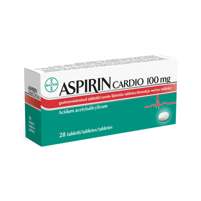 Aspirin Cardio 100 mg zarnās šķīstošās tabletes N28