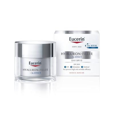 EUCERIN Hyaluron-Filler +3x Effect pretnovecošanās dienas sejas krēms ar SPF 15 sausai ādai 50 ml