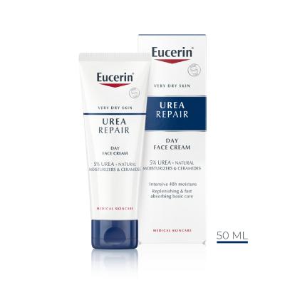 EUCERIN UreaRepair izlīdzinošs sejas krēms sausai ādai ar 5% Urea 50 ml