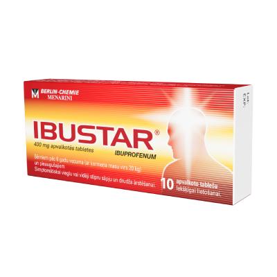 IBUSTAR 400 mg apvalkotās tabletes N10