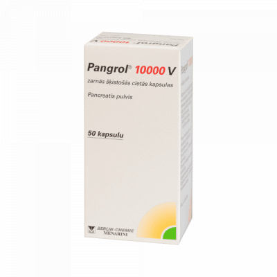 PANGROL 10000 V zarnās šķīstošās cietās kapsulas N50  