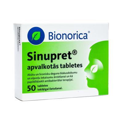 SINUPRET apvalkotās tabletes N50  