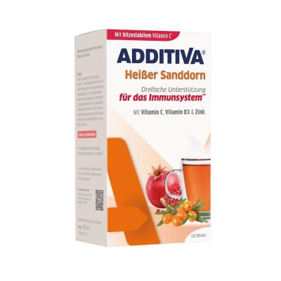 ADDITIVA Karstais smiltsērkšķis C vitamīns+Cinks+D3 vitamīns pulveris N10