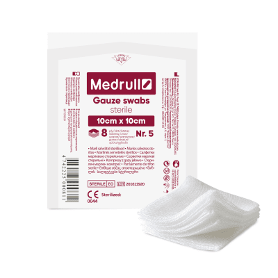Salvetes MEDRULL marles sterilas 10x10cm N5 