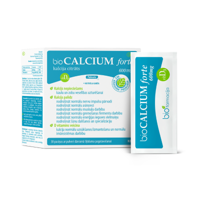 BIOFARMACIJA BIOCALCIUM Forte 600mg pulveris N30