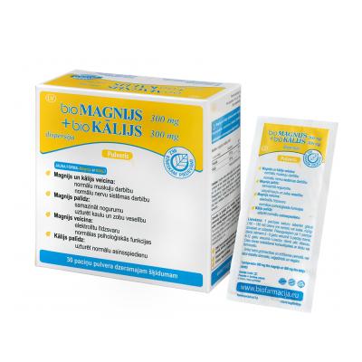 BIOFARMACIJA BIOMAGNIJS 300mg +BIOKĀLIJS 300mg pulveris N30