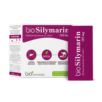 BIOFARMACIJA Biosilymarin 105 mg granulas N28
