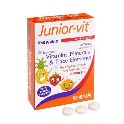 HealthAid JUNIOR-VIT®, košļājamās tabletes N30