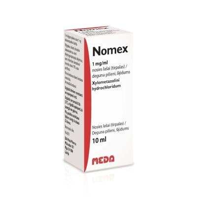 NOMEX 1 mg/ml deguna pilieni, šķīdums 10 ml