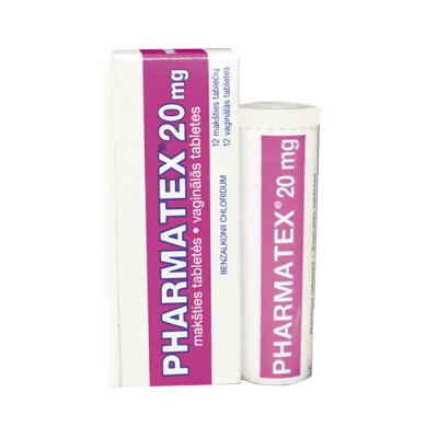 PHARMATEX 20mg vaginālās tabletes N12   