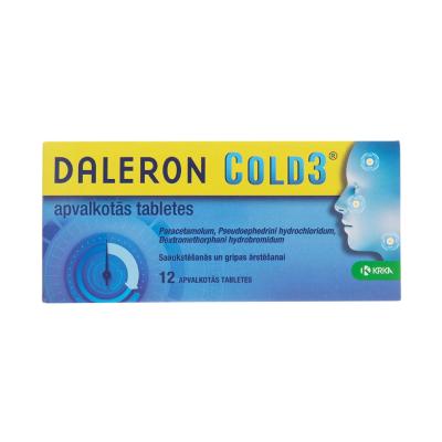 DALERON Cold3 apvalkotās tabletes N12