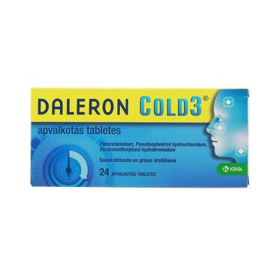 DALERON Cold3 apvalkotās tabletes N24
