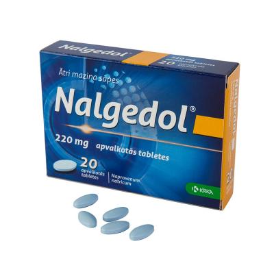 Nalgedol 220 mg apvalkotās tabletes N20