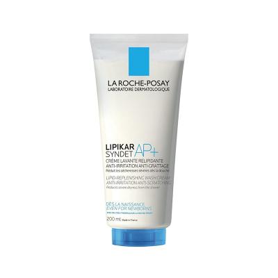 LA ROCHE-POSAY Lipikar Syndet AP+ lipīdus papildinošs, ādu attīrošs mazgāšanās krēms ķermenim, sausai ādai 200 ml